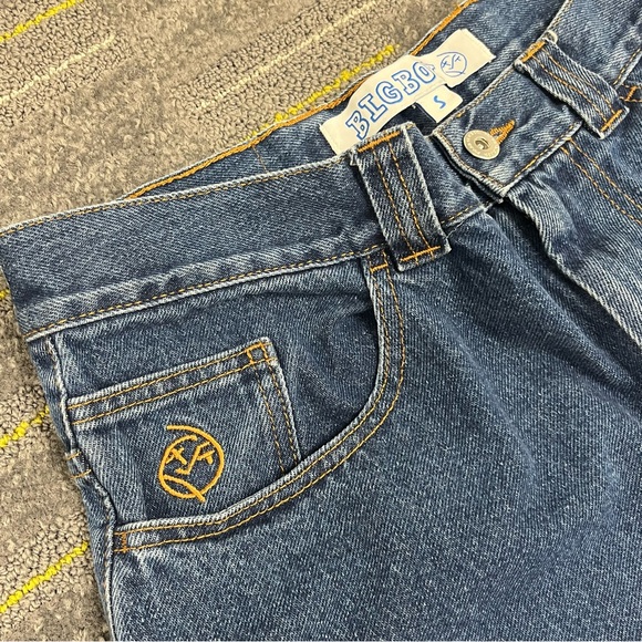 Polar Skate Co. Big Boy Jeans Size Small 32x28 Baggy Blue Skater Y2K Grunge - Picture 4 of 15
